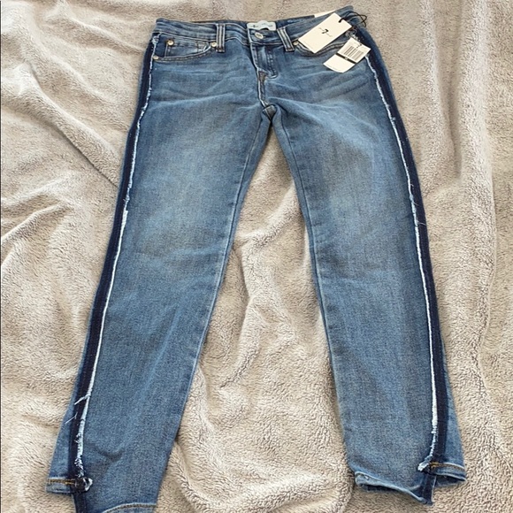 7 For all Mankind Ankle Skinny Girls Jeans Luxe - Picture 3 of 5